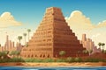 Ancient Babylon with Babel tower