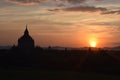 Ancient Bagan temples at sunset, Mandalay, Myanmar