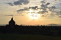 Ancient Bagan temples at sunset, Mandalay, Myanmar