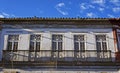 Ancient balconies on facade in Diamantina, Brazil Royalty Free Stock Photo