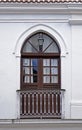 Ancient balcony on facade in Sao Joao del Rei, Brazil