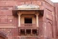 Ancient balcony inside Jodha Bai Palace in Fatehpur Sikri complex Royalty Free Stock Photo