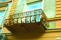 Ancient balcony, stucco