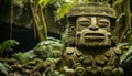 Ancient Balinese sculpture depicts spirituality and indigenous culture generated by AI