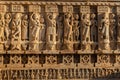 Ancient bas-relief with Apsaras at famous ancient Jagdish Temple in Udaipur, Rajasthan, India.