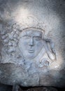 Ancient bas-relief carved in marble Royalty Free Stock Photo