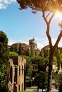 Ancient basilica church Santi Giovanni e Paolo, Roma, Italy