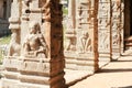 Ancient basrelief of hindu deities in Achyutaraya Temple