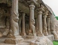 Ancient basreliefs and statues in Mamallapuram, Tamil Nadu, I