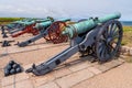 Ancient battle cannons Royalty Free Stock Photo