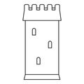 Ancient battle tower icon, outline style