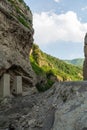 Ancient battle towers in the mountains of Chechnya