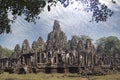 Ancient Bayon Temple 12th century At Angkor Wat, Siem Reap, Cambodia Royalty Free Stock Photo