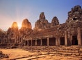 Ancient Bayon Temple 12th century At Angkor Wat, Siem Reap, Cambodia Royalty Free Stock Photo