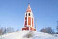 Ancient bell tower of the Church of the Icon of the Mother of God of Kazanskaya. Tutaev