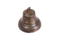 Ancient bell on a white background. Royalty Free Stock Photo