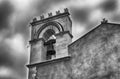 Ancient belltower, iconic landmark in Taormina, Sicily, Italy