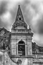 Ancient belltower, iconic landmark in Taormina, Sicily, Italy