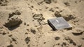 Ancient Bible abandoned in deserted place, concept of faith rejection, atheism