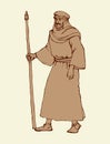 ÃÅan in ancient biblical clothes with stick