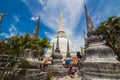 Ancient big golden pagoda temple