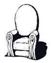 Big Armchair. Vector drawing icon Royalty Free Stock Photo