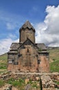 The ancient black church in the mountains of the Caucasus, Armenia