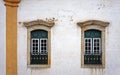 Ancient blaconies on facade in Ouro Preto, Brazil Royalty Free Stock Photo