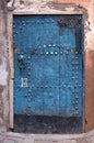 Ancient blue door in Marrakesh