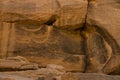 Ancient boat Petroglyphs at Sabu Sudan Royalty Free Stock Photo