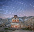 Ancient Bon stupa night view in Dolpo, Nepal Himalayas