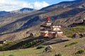 Ancient Bon stupa in Saldang village, Nepal Royalty Free Stock Photo