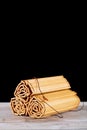 Ancient Book Bamboo Slips on table Royalty Free Stock Photo