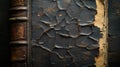Ancient Book Cover With Cracked Leather Binding Royalty Free Stock Photo