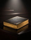 An Ancient Book of Knowledge in a Beam of Light Royalty Free Stock Photo