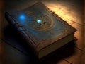 Ancient Holy Book with Blue Light - Generative Ai Illustration