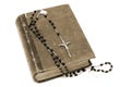 Ancient book and prayer beads