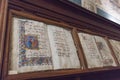 Ancient books in biblioteca Piccolomini of Siena Cathedral. Duomo, Siena, Tuscany, Italy. Royalty Free Stock Photo