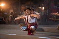 Ancient boxing dance is Northeastern traditional Thai dancing in Participants take part in the celebration of Thailand tourism.