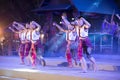 Ancient boxing dance is Northeastern traditional Thai dancing in Participants take part in the celebration of Thailand tourism.