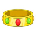 Ancient bracelet icon, cartoon style Royalty Free Stock Photo