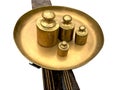 Ancient brass scales with weights