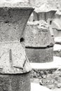 Ancient bread ovens in the city of Pompeii. Italy