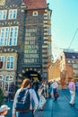 Ancient Bremen Market Square with statue of the Bremen Roland Royalty Free Stock Photo