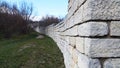 Ancient brick fortress wall in Madara Bulgaria