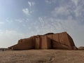 Ancient brick ruins of the Ziggurat of Ur in Iraq Royalty Free Stock Photo