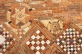 Ancient brick wall - Basilica of Santo Stefano in Bologna Italy Royalty Free Stock Photo