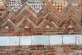 Ancient brick wall - Basilica of Santo Stefano in Bologna Italy Royalty Free Stock Photo