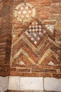 Ancient Brick Wall Bologna Italy - Basilica of Santo Stefano or the Seven Churches Royalty Free Stock Photo