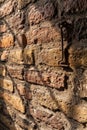 Ancient brick wall and the hook inside the new Church in Delft, Royalty Free Stock Photo